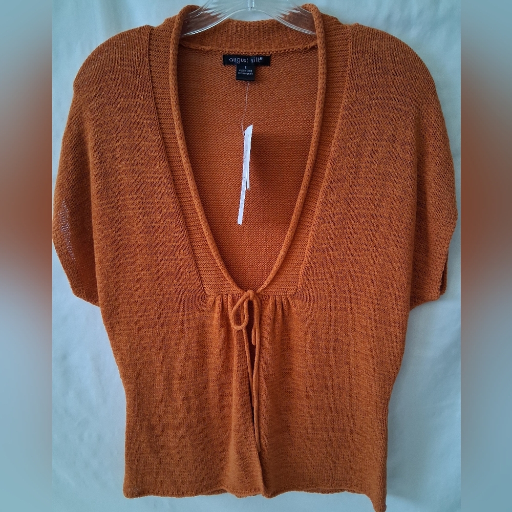 NWT Vintage August Silk Burnt Orange Knit Top